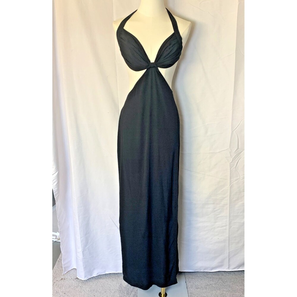 BabyBoo Serinity Black Cut Out Maxi Dress Size M NWT